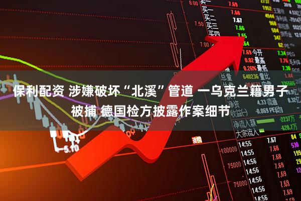 保利配资 涉嫌破坏“北溪”管道 一乌克兰籍男子被捕 德国检方披露作案细节